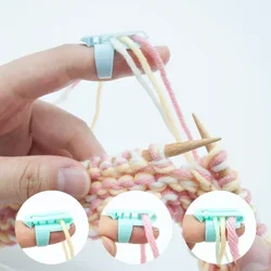 4Pcs Finger Splitter Sweater Wool Knitting Tool 4 Yarn Guide Thimble Plastic Sewing Accessories