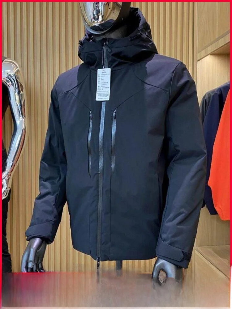 

Мужская утепленная хлопковая куртка для активного отдыха, водонепроницаемая, ветрозащитная, с капюшоном, модная городская, с длинными рукавами, на молнии