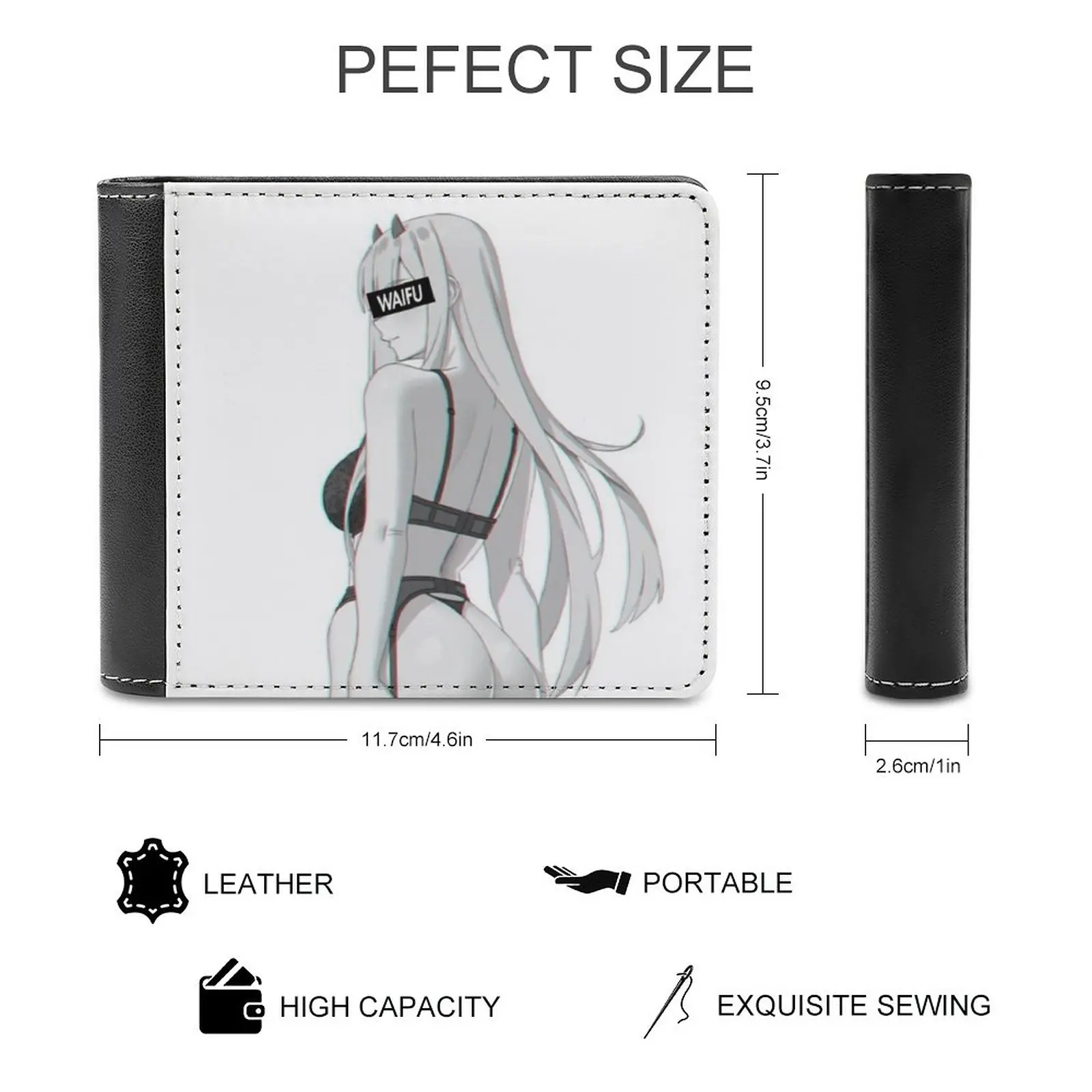 Darling In The Franxx Zero Two Waifu Material Business Men Wallets Small Money Purses New Design Dollar Price Top Wallet