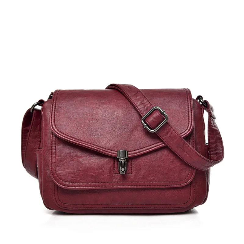 Women's Handbag Women's Shoulder Bag Fashion Purse Vintage Leather Bag Large Capacity Handbag Inclined Shoulder Bag Mom's Bag