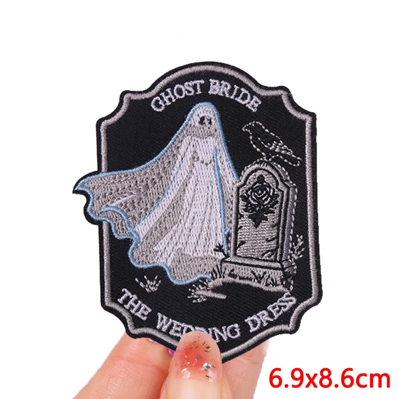 Halloween-Geister-Aufnäher zum Aufbügeln, Halloween-Aufnäher zum Aufbügeln für Kleidung, thermoadhäsive Aufnäher für Kleidung, Abzeichen zum Selbermachen – Detail 10