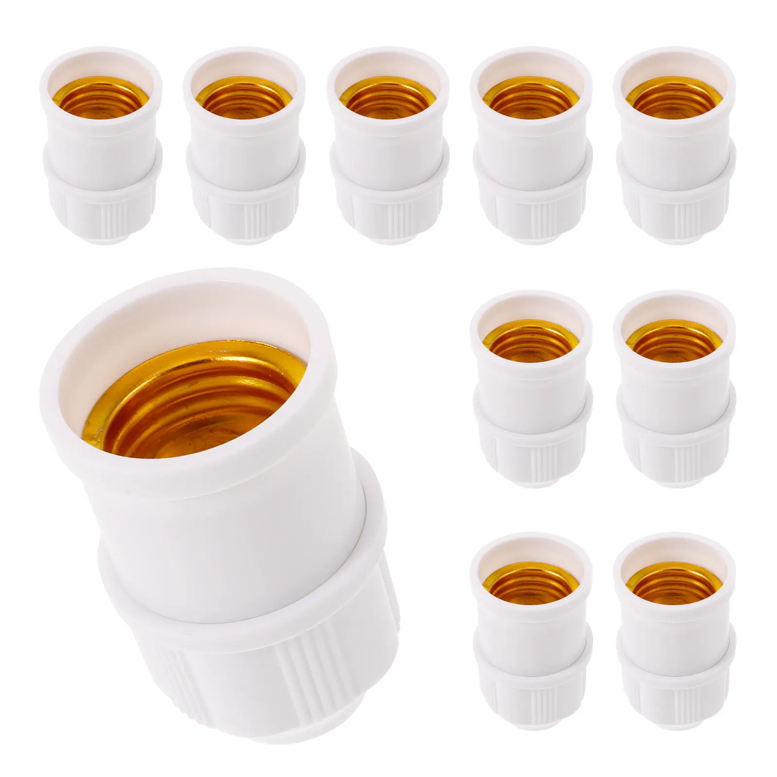 

10Pcs E27 Milky White Pendant Light Socket Easy Installation DIY Lighting Fixture Repair Replacement Lamp Socket Base