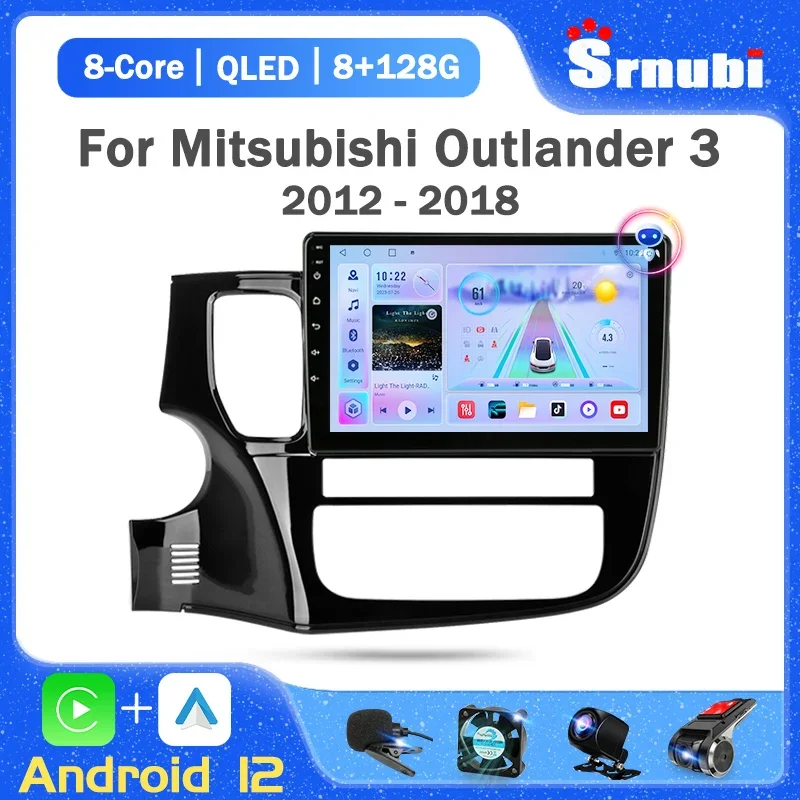 

2Din Android 12 Car Stereo Radio Multimedia Video Player For Mitsubishi Outlander 3 xl 2012 - 2018 GPS Navigation RDS 4G Carplay