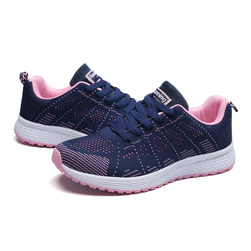 Women Casual Sport Shoes Fashion Men Running Shoes Weave Air Mesh Sneakers Black White Non Slip Footwear Breathable Jogging