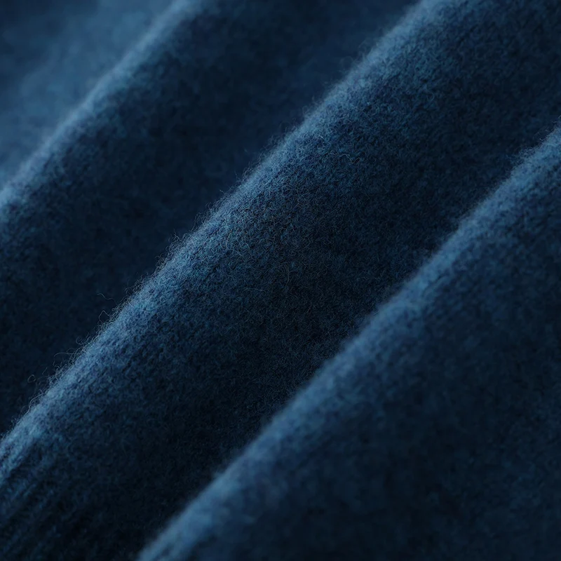 رشاقته وهمية الرقبة الرجال 100% رداء علوي من الصوف كم طويل البلوز الخريف الشتاء الأساسية تريكو غير رسمي جودة عالية لينة بلوزات جديدة