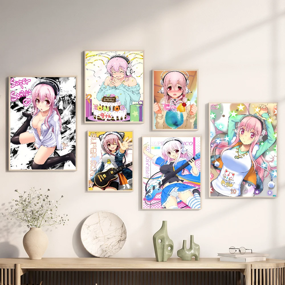 Super Sonico Manga Good Quality Prints And Posters Vintage Room Bar Cafe Decor Home Decor