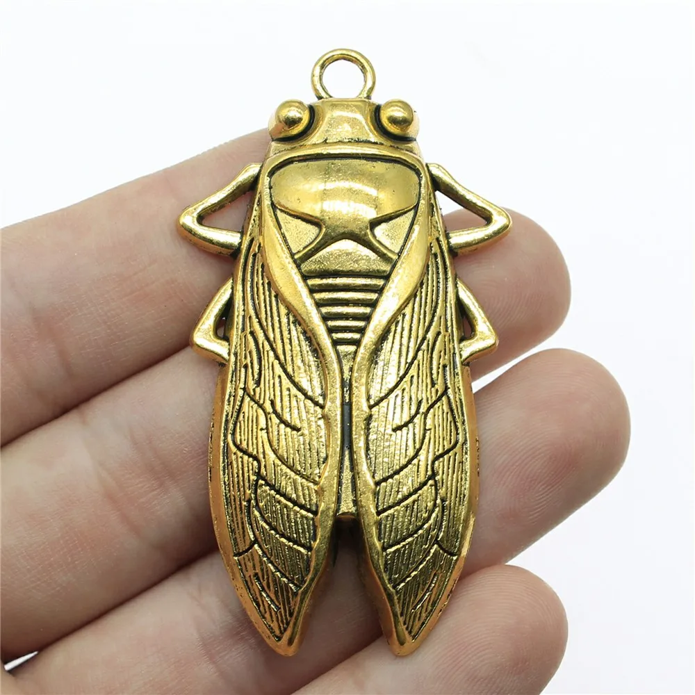 2pcs Cicada Charms for Jewelry Making, 4 Colors