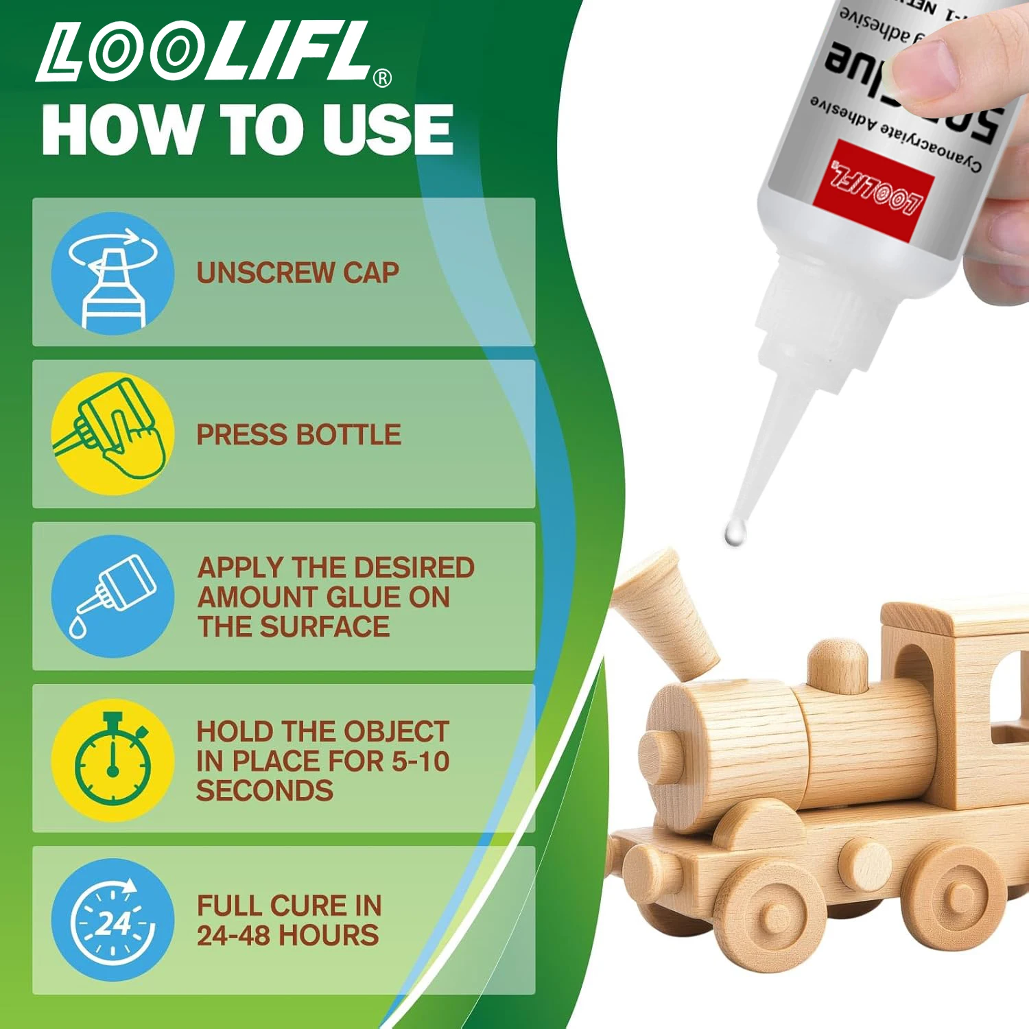 Супер клей LOOLIFL502-20 г, прозрачный клей подходит для ремонта пластиковых игрушек, поделок своими руками, автомобилей, изготовления моделей, быстрого крепления 1-5 шт.