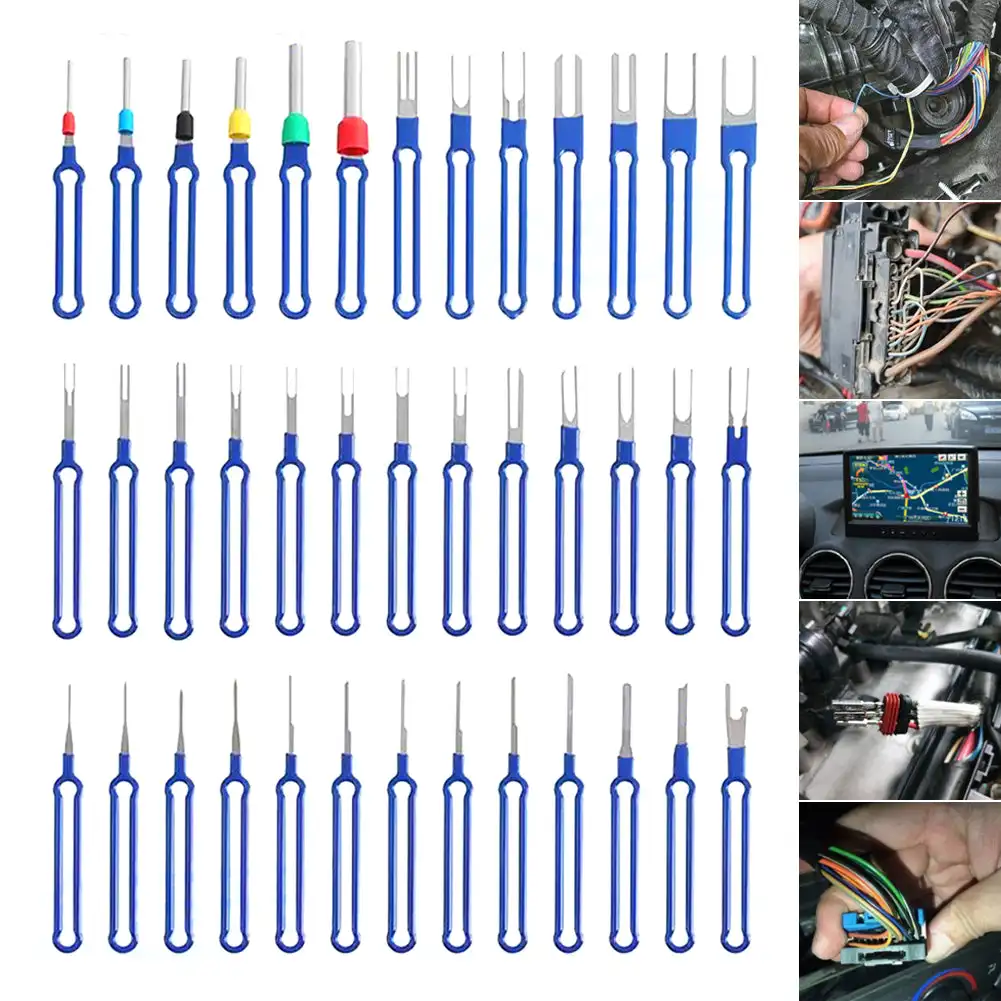 3/8/18/39Pcs Car Terminal Removal Tool Kit Depinning for Electrical Connector Pin Extractor Kit Optional Wire Auto Plug Pullers