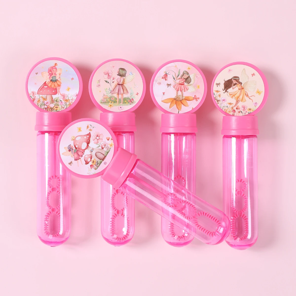 10 Uds. Tubos de burbujas de flores de hadas, botella de jabón, decoración para fiesta de feliz cumpleaños, suministros para fiesta de cumpleaños y boda, Baby Shower para niños