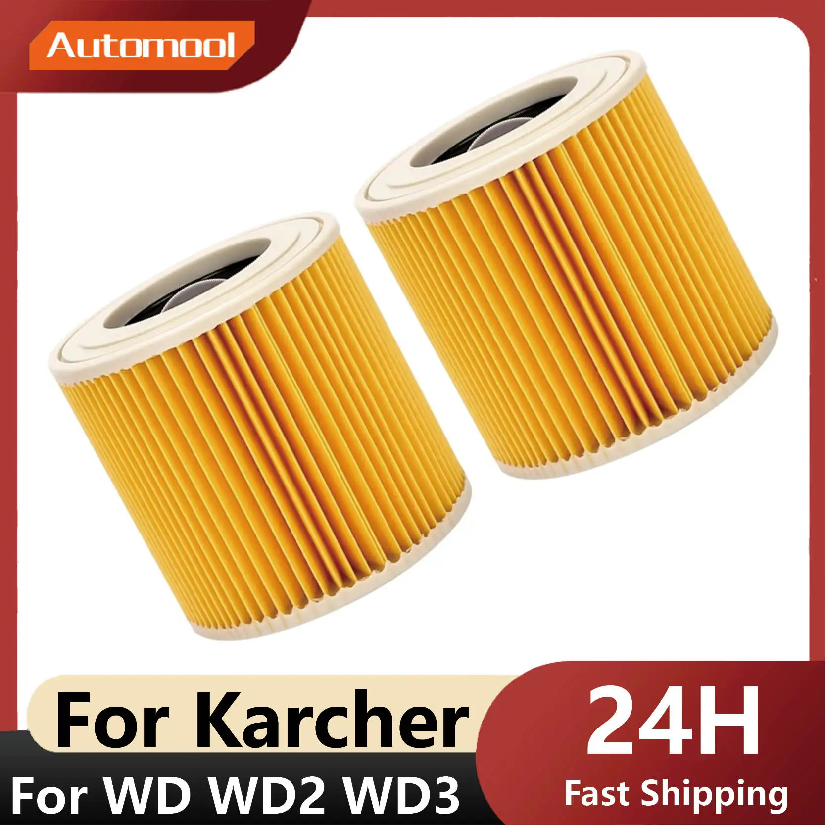 HEPA-фильтр для пылесосов Karcher WD WD2 WD3 WD1 MV3 MV2 Запчасти WD2250 WD3.200 WD3.300 A2004 A2054 A2204 A2656 Аксессуары