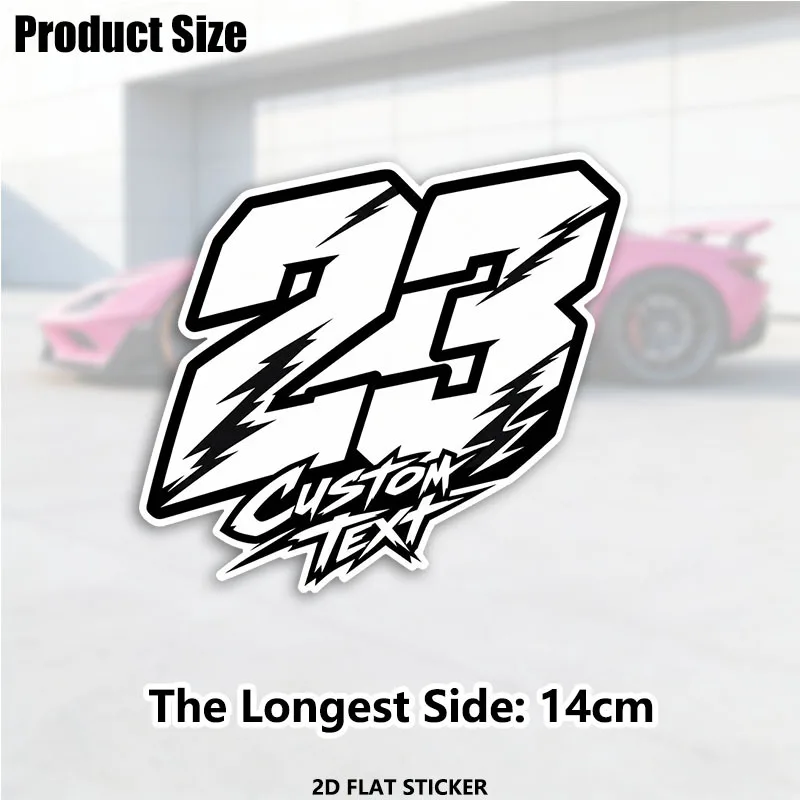 JDM Number 23 Lightning Car Vinyl Decal Sticker 5.5 Inch Waterproof for Motorcycle Truck Window