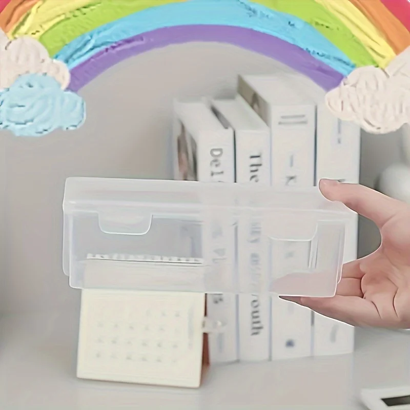 1/4 stuks grote doorzichtige plastic opbergdozen met scharnierende deksels, ideaal voor sieraden, ornamenten, thuisbenodigdheden en kantoororganisatie