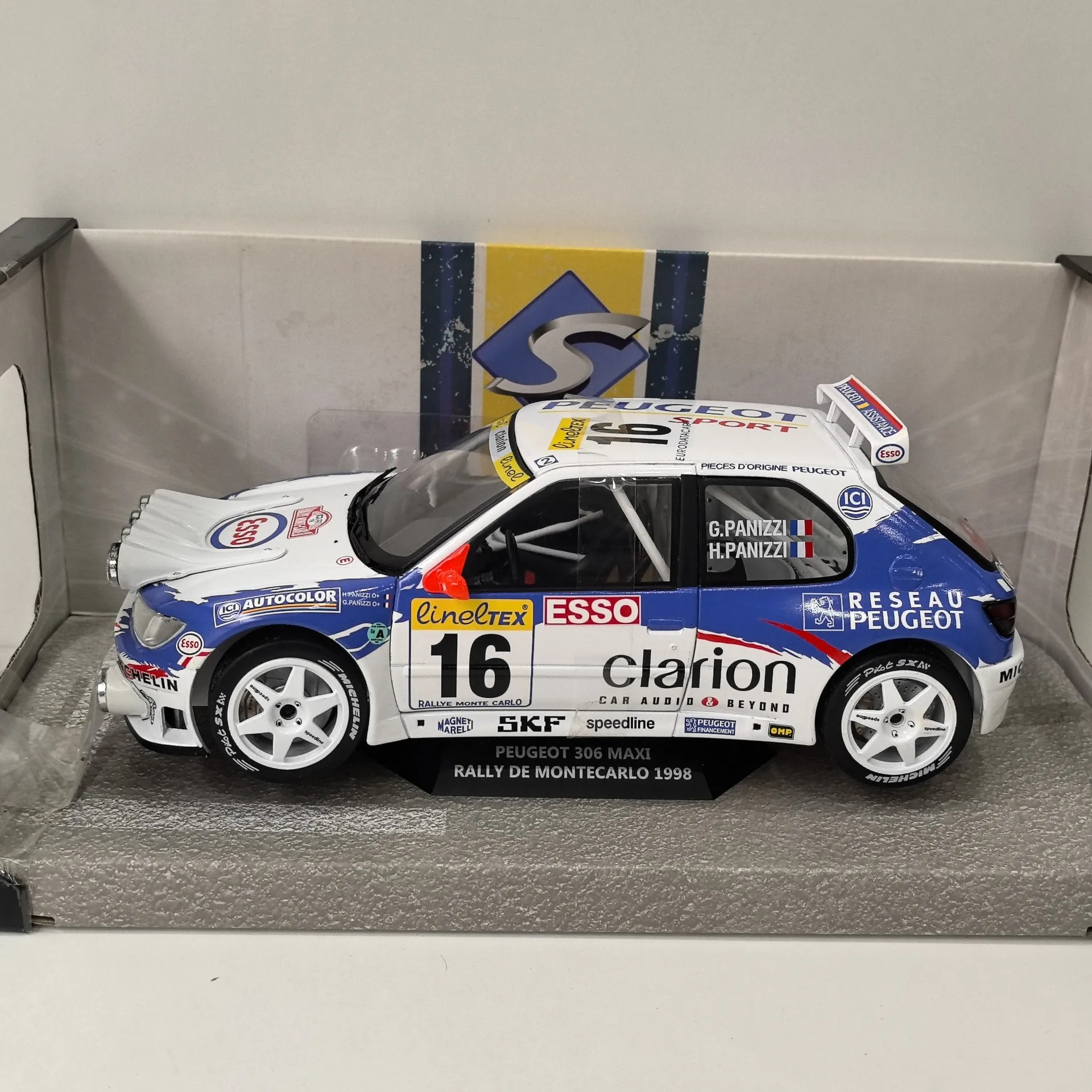 Model odlewany SOLIDO w skali 1/18 PEUGEOT 306 MAXI 1998 # 16 Peugeot Racing Alloy Car Model Collectible Toy Gift Souvenir Display - Model samochodu wyścigowego Peugeot, kolekcjonerski, zabawka, prezent, pamiątka, ekspozycja
