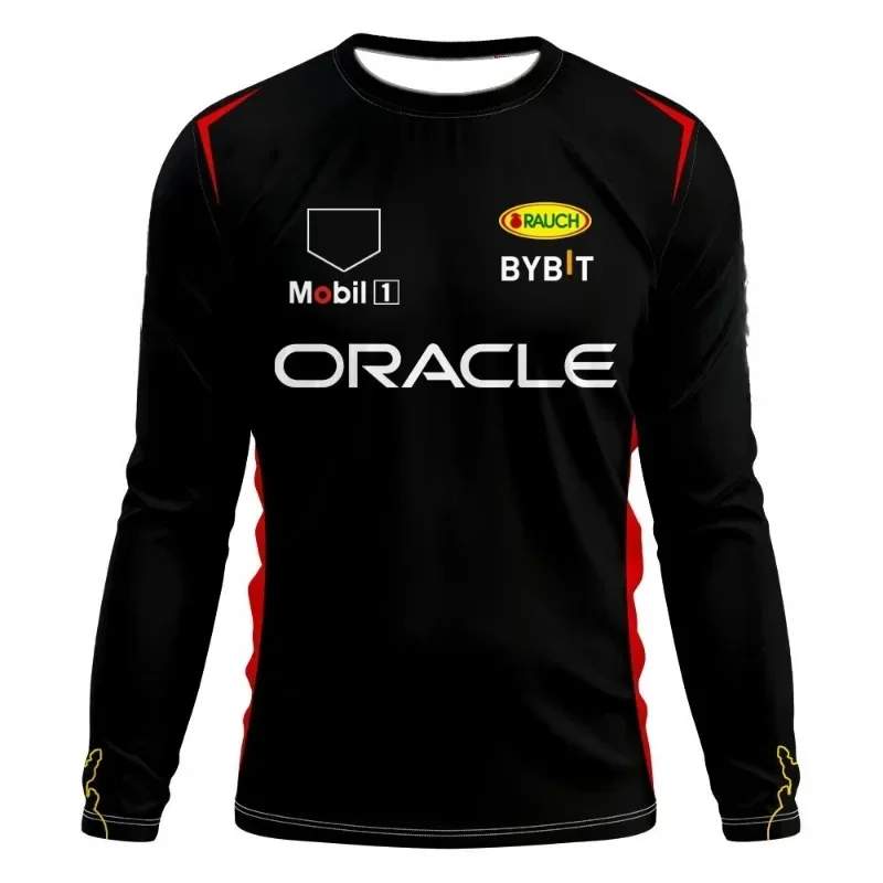 Equipo de F1 manga corta، camiseta suelta masculina souper grande، new ropa de piloto number 11 del Equipo rojo checo 2025