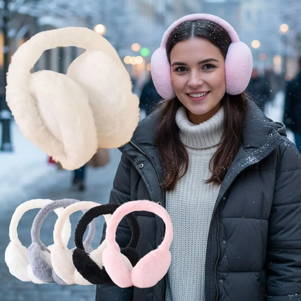 موضة لينة طوي غطاء للأذنين حماية الأذن سميكة رقيق سماعات الأذن شتاء دافئ التجمد الأذن دفئا للنساء الرجال في الهواء الطلق