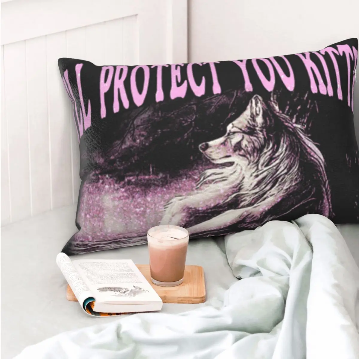 Wolf Ripping Alpha Wolf Werewolf Rectangle Pillowcase Cushion Cover Decor Bedroom Bed Home Comfort Throw Pillow