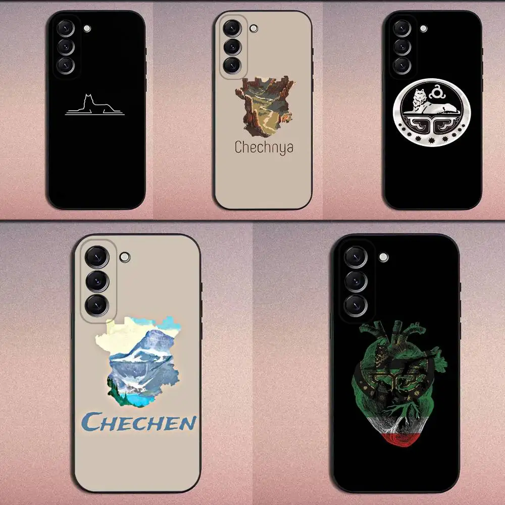 

Chechen National Flag Phone Case For Samsung Galaxy A20,A21s,A22,A31,A32,A52,A53,A72,73,A80 Soft Black Cover