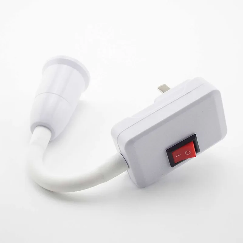 E27 Light Bulb Socket Lamp Energy Saving Table Led Base With Switch US Plug Lamps Holder