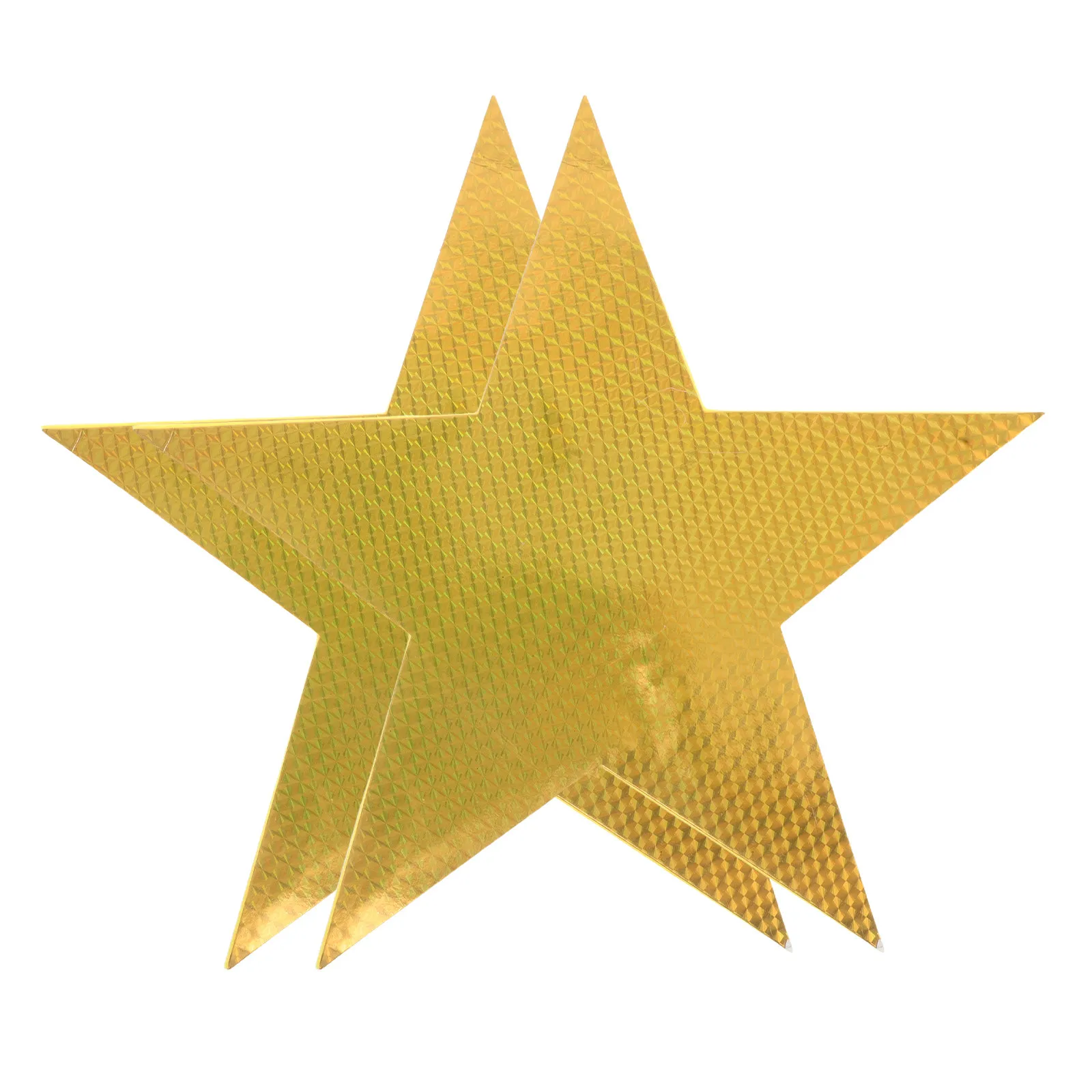 2Pcs Handheld Star Props Solid Color Felt Pentagram Stars Multipurpose Performance Party Decoration Supplies Stage Cheering