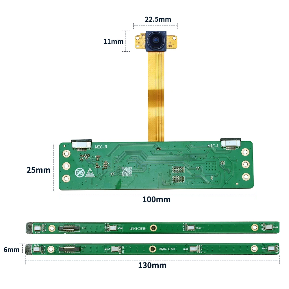 Camera Module 13MP 108° 4K 30FPS 1080P 8Mic Array USB 2.0 3.0 FF For Video Conferencing Industrial Camera Windows Android Linux