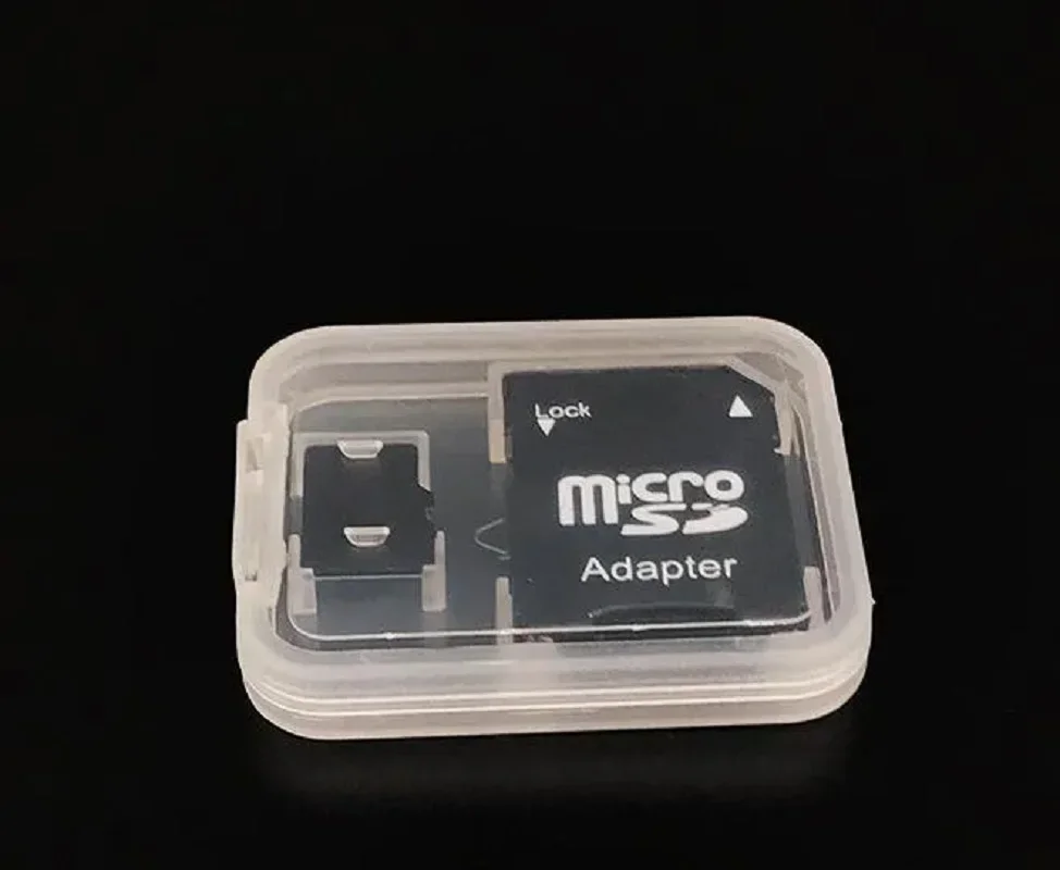 2000pcs Transparent Clear Standard Boxes SD SDHC Memory Card Case Holder Box Storage Carry Storage for SD TF Card