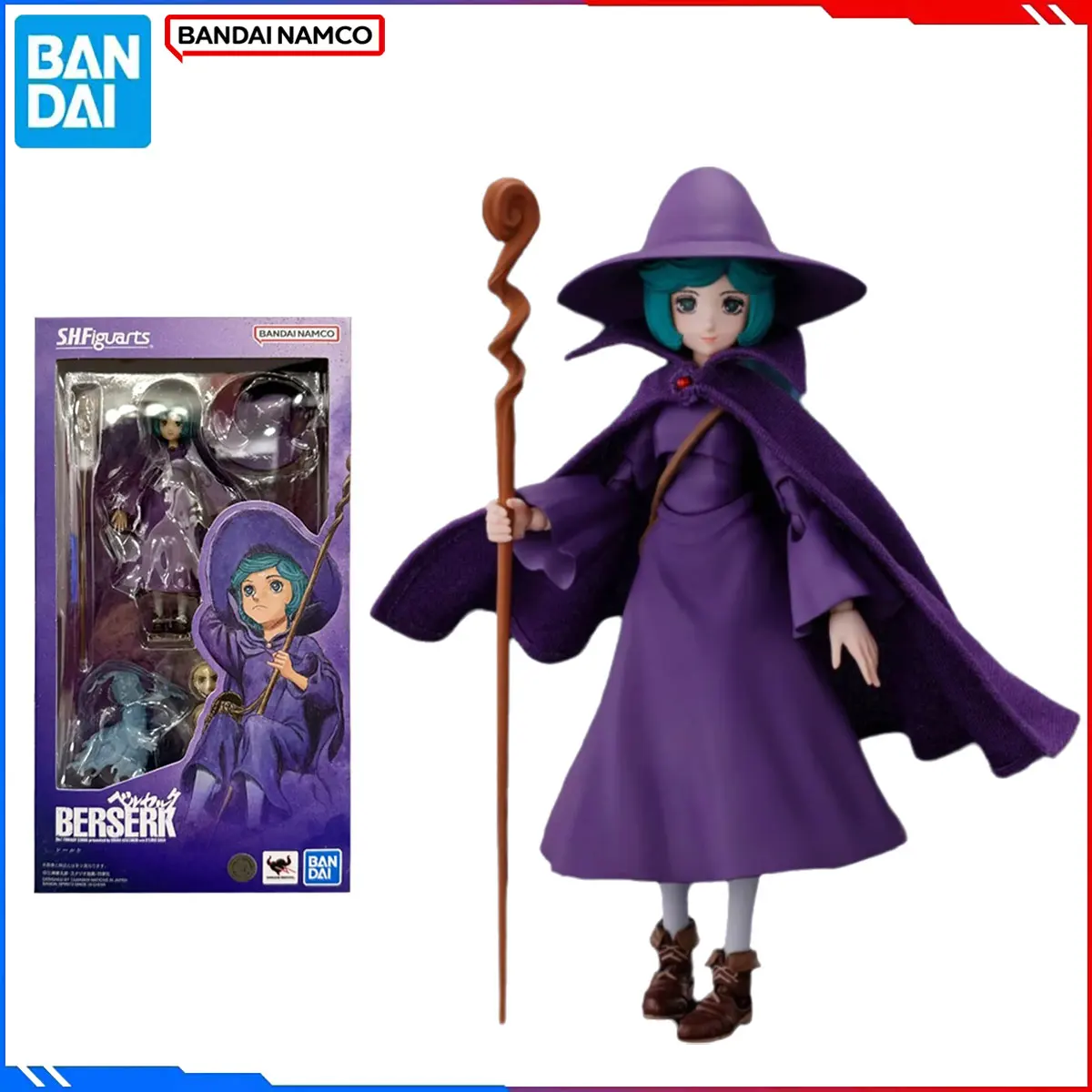 

Genuine Bandai Original Berserk Figure Model Kits SHF 1/12 Anime Figures Schierke Action Model Christmas Toys Gift for Kids