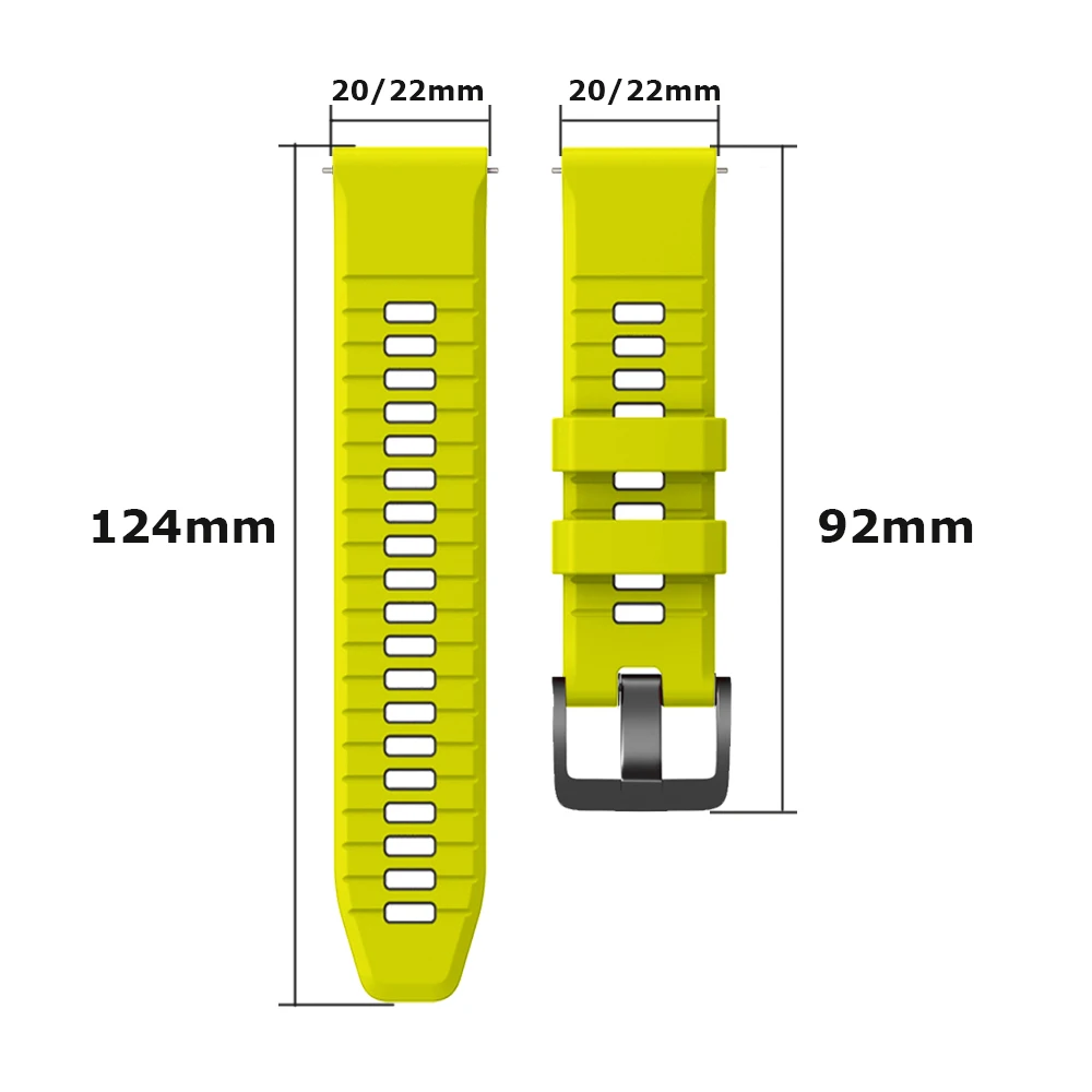 20MM 22MM Two-Tone Silicone Strap For Garmin Forerunner 170 70 55 158 165 265 255 570 970/Vivoactive 6 5/Venu 4 3/Sq2 Watch Band