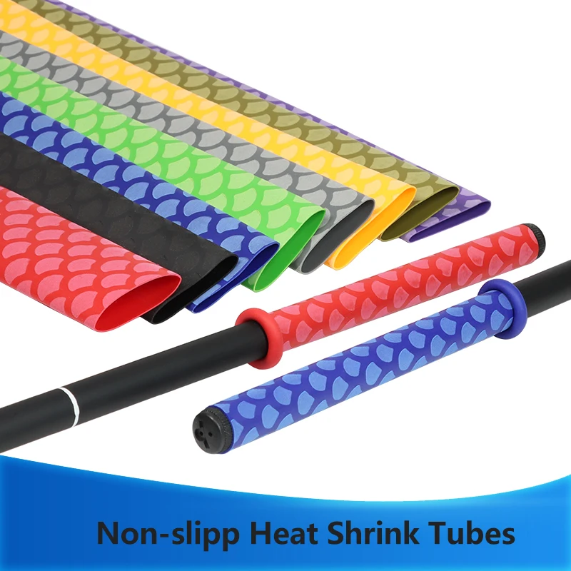 1/3/5pcs Non Slip Heat Shrink Tube Fishing Rod Wrap 15 18 20 22 25 28 30 35 40 45 50mm Handle Insulated Protect Waterproof Cover