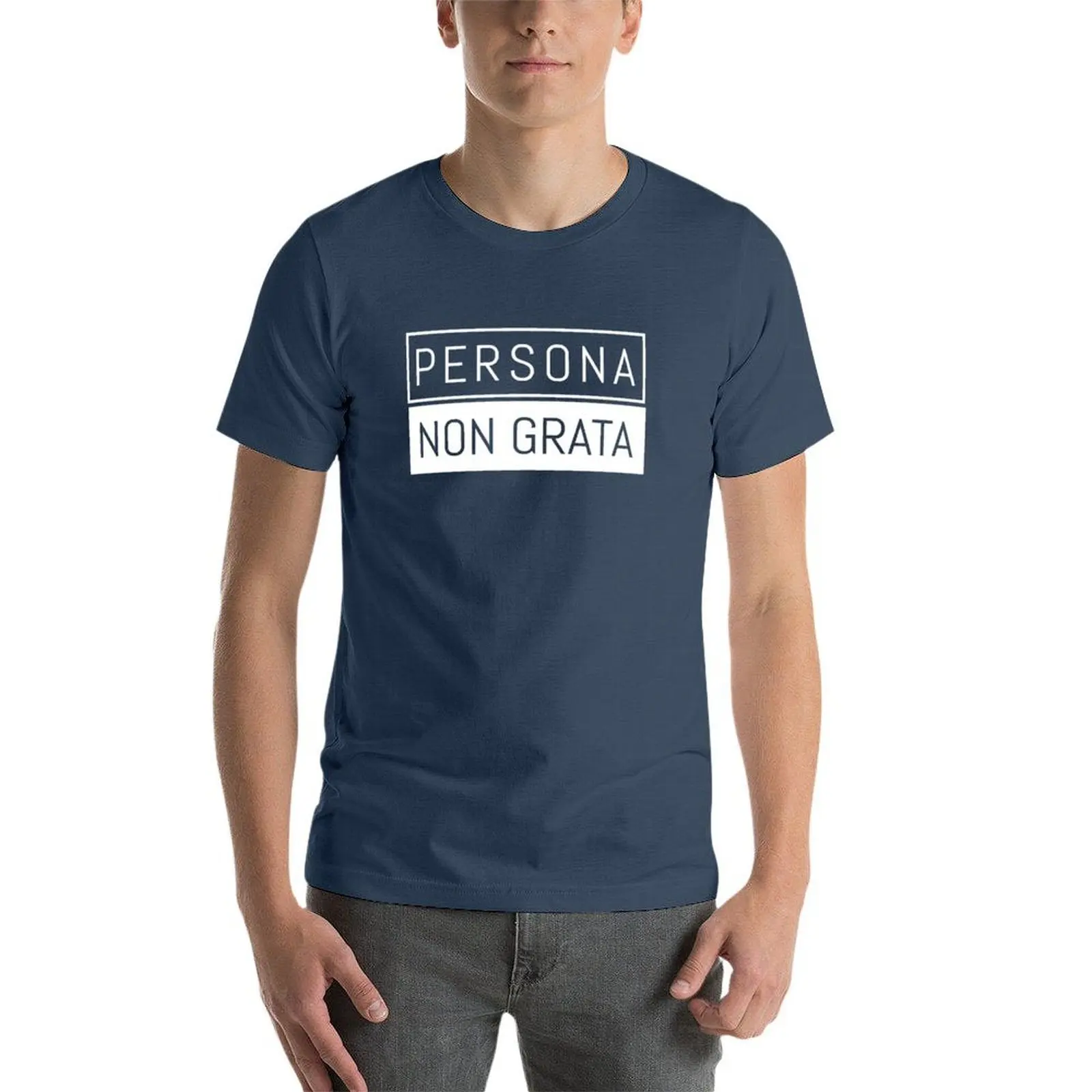 شخص غير غراتا شخص لا ترحيب تي شيرت رجل تي شيرت الصيف تي شيرت رجل فاخر تي شيرت #4