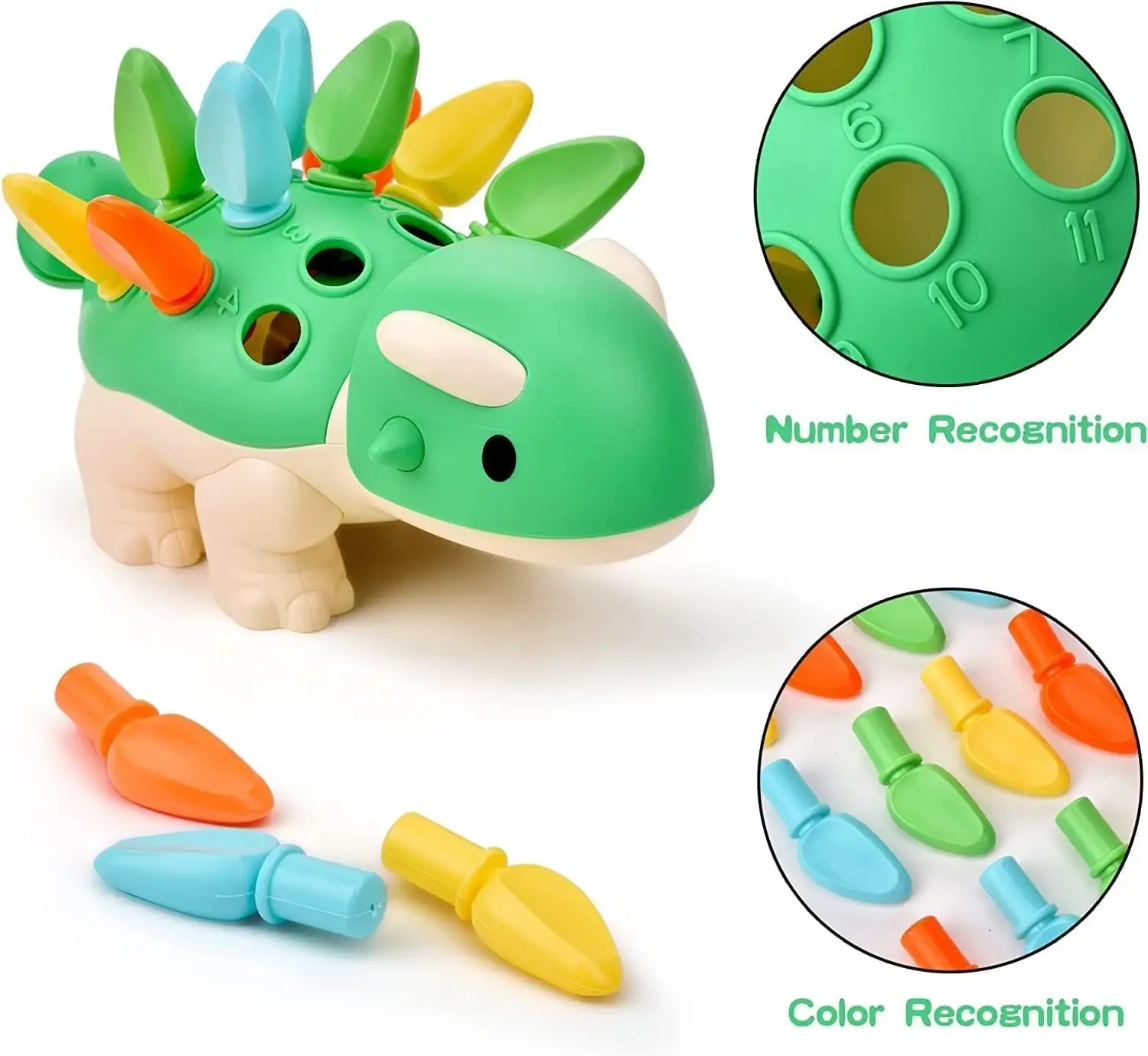 Jouets éducatifs d'apprentissage Montessori, jouets dinosaures à motricité Fine, jouets sensoriels préscolaires pour enfants