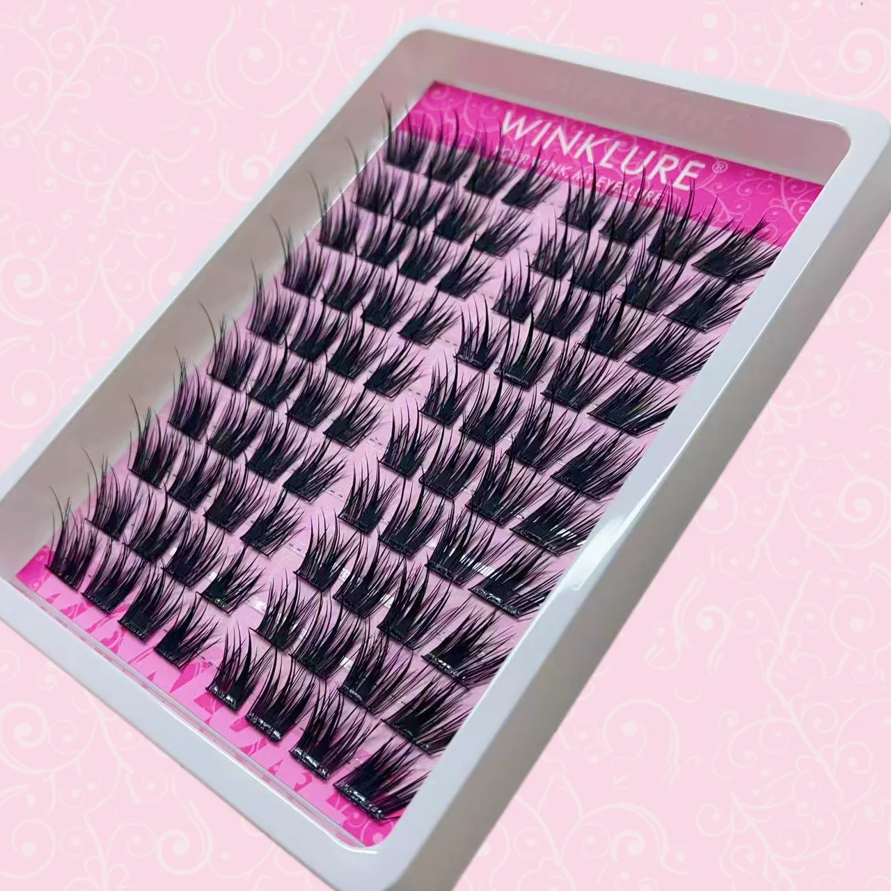 WINKLURE 10 Reihen D-Curl Manga Wimpern-Cluster, Fox Cat Cluster Wimpern, Natürlicher Look, Cosplay Anime-Stil Wimpernverlängerungen, Flauschig – Detail 5