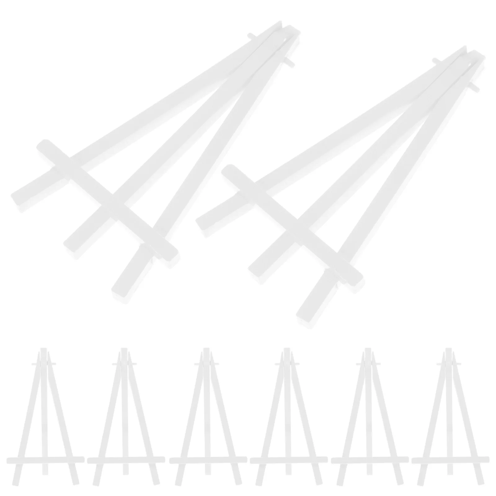 Caballete con trípode de exhibición pequeño, soporte para proyectos de arte de pintura, decoración de exposición de bocetos de escritorio, 10 Uds.