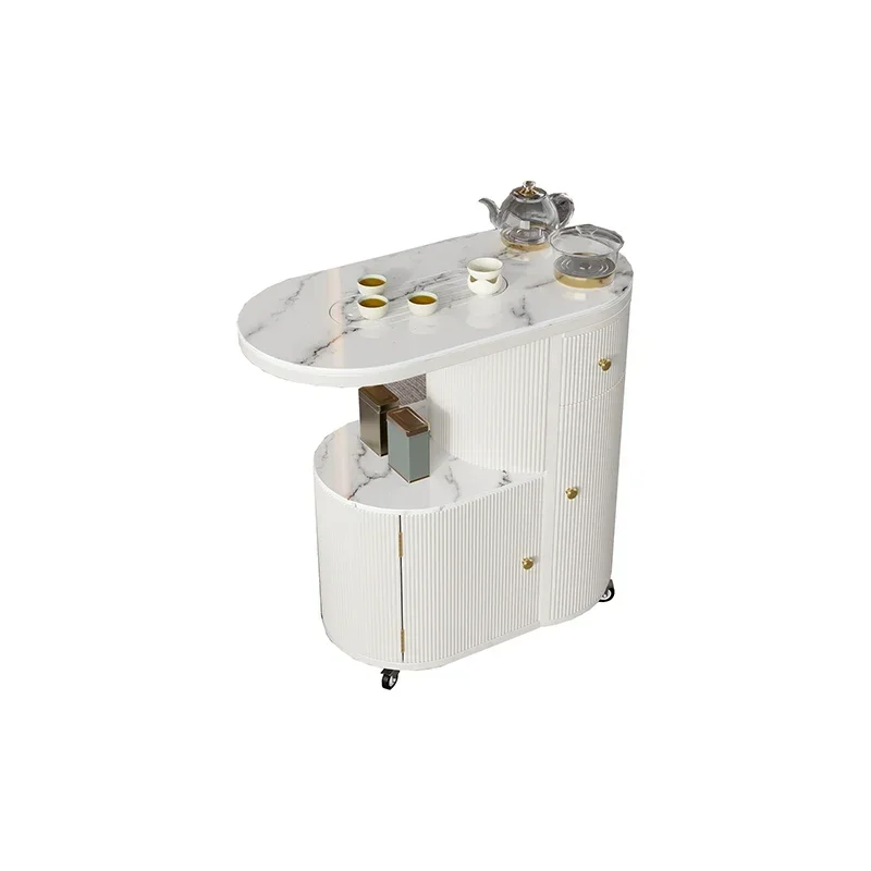Long - lasting Home Tea Table, Mobile High-end Intelligent Tea Table and Chair Combination, Light Luxury Rock Board, Modern