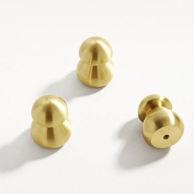 1 piece Gold Brass Cabinet Drawer Knob Mushroom Wardrobe Handle Pull Chrome Silver Knobs Modern Furniture Handles Hardware