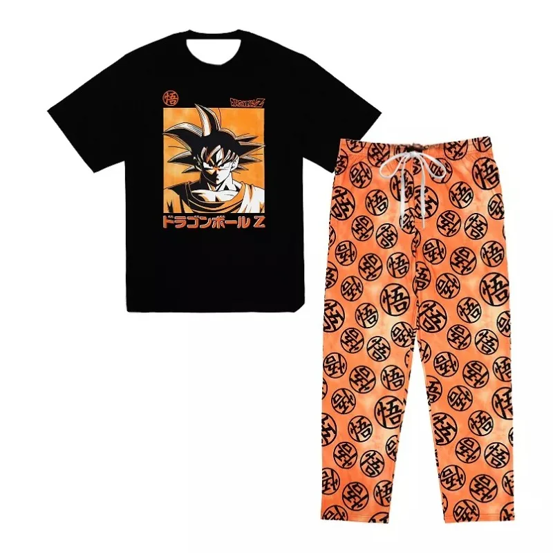 

Летний комплект 2026: футболка и широкие брюки с принтом Dragon Ball Z Goku для взрослых и детей – комфортный, быстросохнущий, мягкий, легкий
