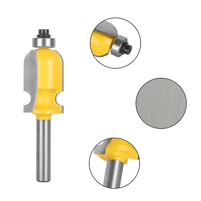 1PC Double Round Nose Bit Router Bit Woodworking Milling Cutter For Wood Bit Face Mill Carbide Cutter End Mill