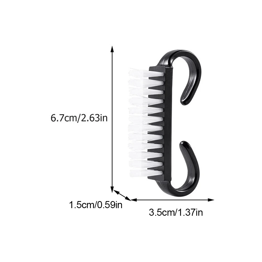 10 pcs Cow Horn Brush Manicure Cleaning Tool For Home Salon Durable Lightweight Fingernail Scrubber Nail Dust Removal Nail Art