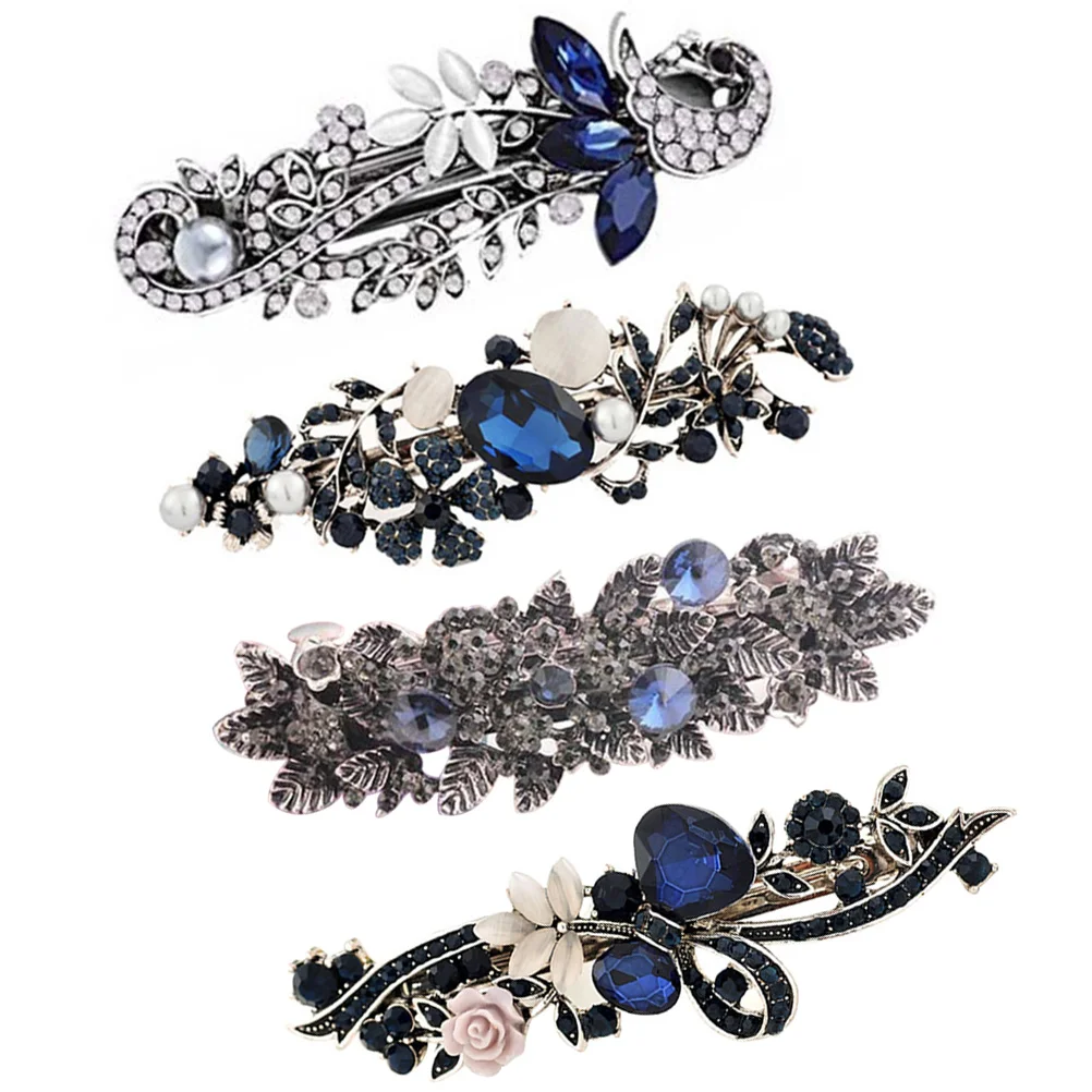 

Rhinestones Miss Accessories for Girls Hair Barrettes Women Bedazzled Spring Clips