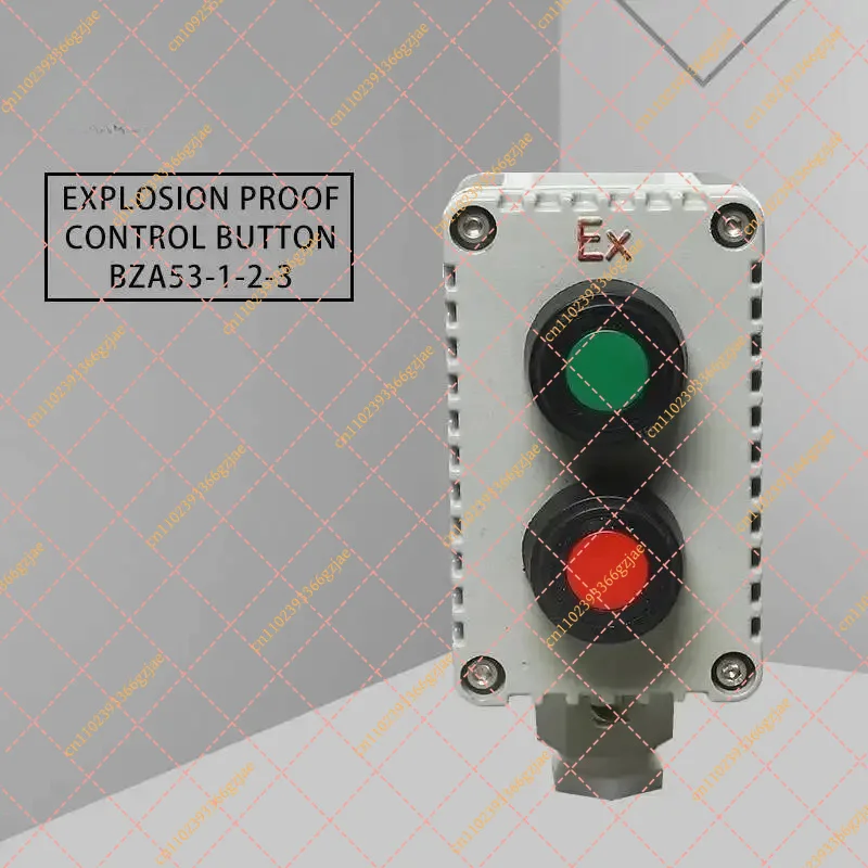 LA53-A2 Explosion-Proof Push Button Switch 2Pos 220/380V 10A IP65 Aluminum Alloy Box, Industrial Replacement Part
