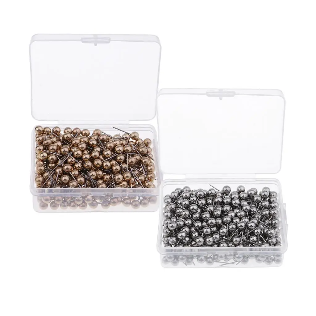 Plastic Push Pins Miniature Metal Thumbtack Marking Pins Set for Home Office Message Board Wall Decoration