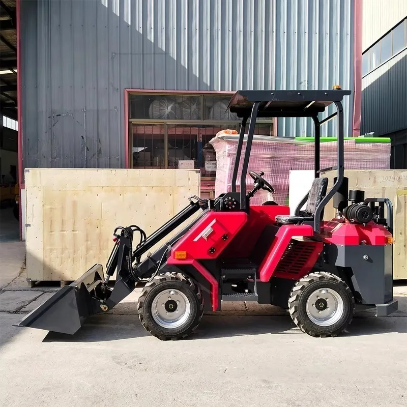 Mini Skid Steer LoaderMini Skid Steer Loader Earth-moving Machinery Crawler Rubber Track Skid Steer Loader