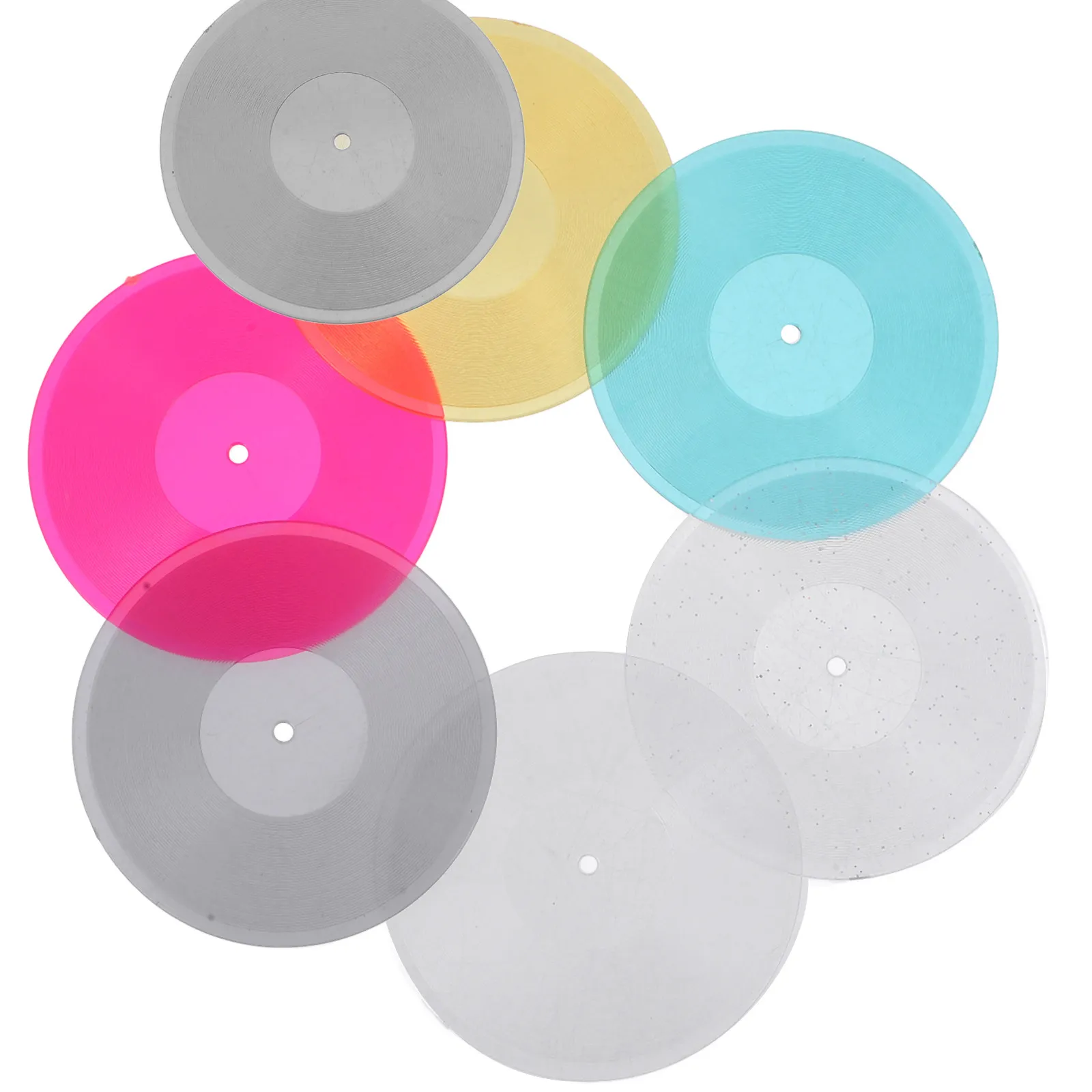 

6Pcs Mini Record Models Realistic Vintage Color Compact Decorative Miniature Record Prop for Micro Landscape Mini House Decor