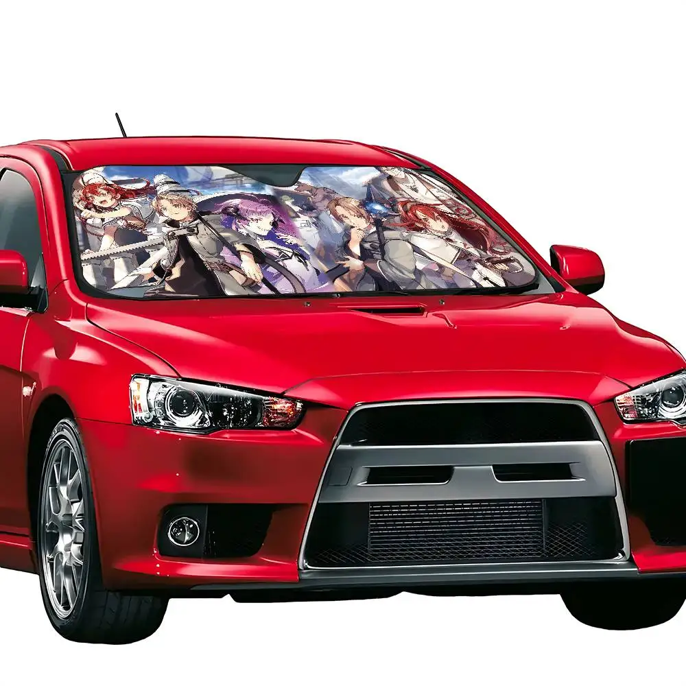 Mushoku tensei pára-sol do carro cortinas pára-brisas janela dianteira viseira 70x130cm viseira de sol solar proteger xadrez presente novidade carro