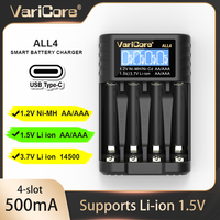 VariCore AA/AAA charger 4 8-slot high-speed LCD ALL4 8 charger, suitable for 1.2V Ni-MH 1.5V/3.7V Li-ion rechargeable batteries