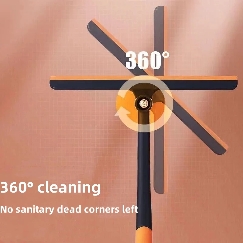 Bathroom Shower Squeegee Household Glass Wiper Window Mirror Silicone Scraper Shower Doors Hanging Squeegee Holder Cleaning Tool
