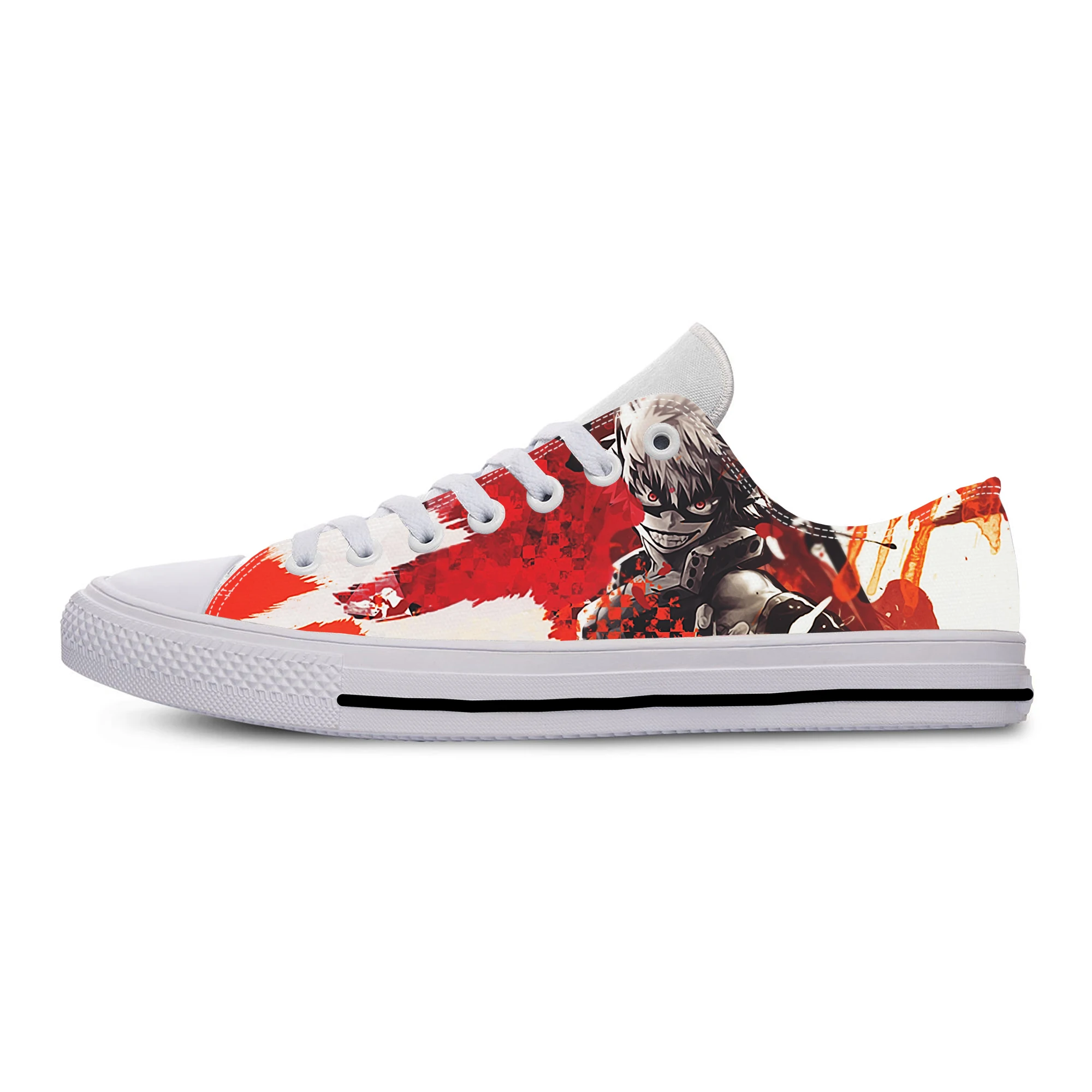 Sapatos casuais de anime japonês para homens e mulheres, tênis leves, sapatos de tabuleiro respiráveis, My Hero Academia, Bakugo Katsuki, Hot, Low Top