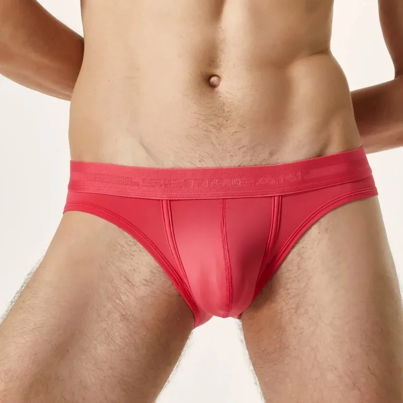 factory own sexy boxer briefs seamless underwear Ice Silk spandex low waist male panties solid lingerie briefs for men