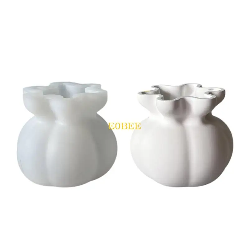 

E0BE Flexible Silicone Flowerpot Casting Mold With Auspicious Design for Lovers