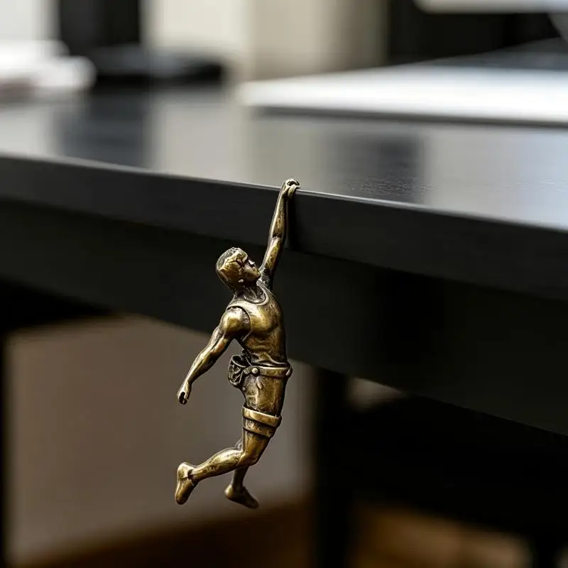 Brass Climbing Figurine Mountaineering Miniature Diorama Photography Aquatic Terrarium Rockery Landscape Decoration Ornament